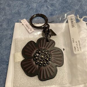 Coach Tea Rose bag charm